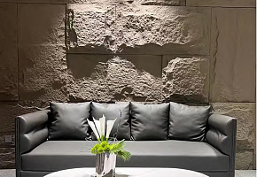 Панель декоративная HL6005-H Грибной камень Elegant black - Фото интерьеров №5
